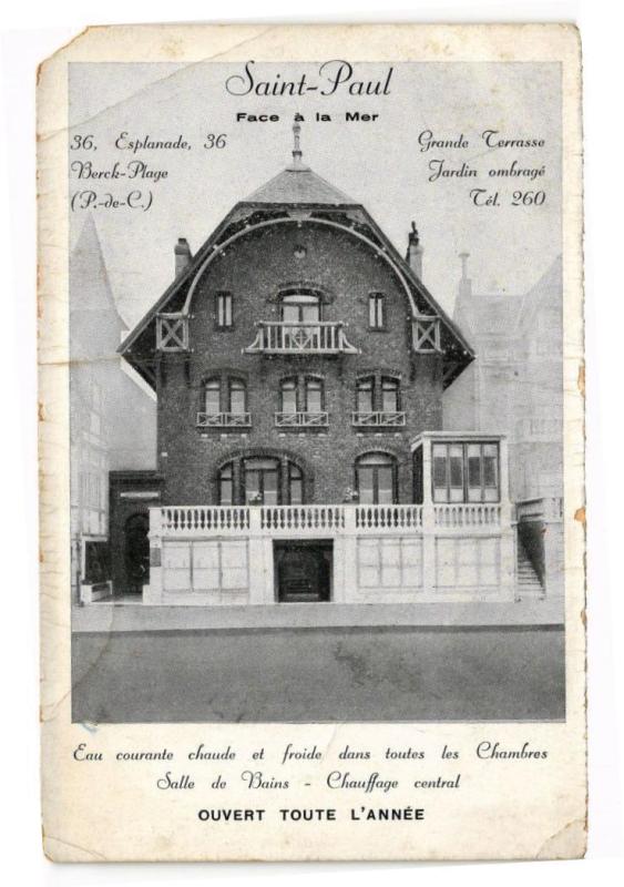 Carte postale ancienne Berck-Plage - Face a la mer à Berck
