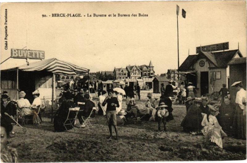 Carte postale ancienne Berck-Plage - La Bureau des Bains à Berck