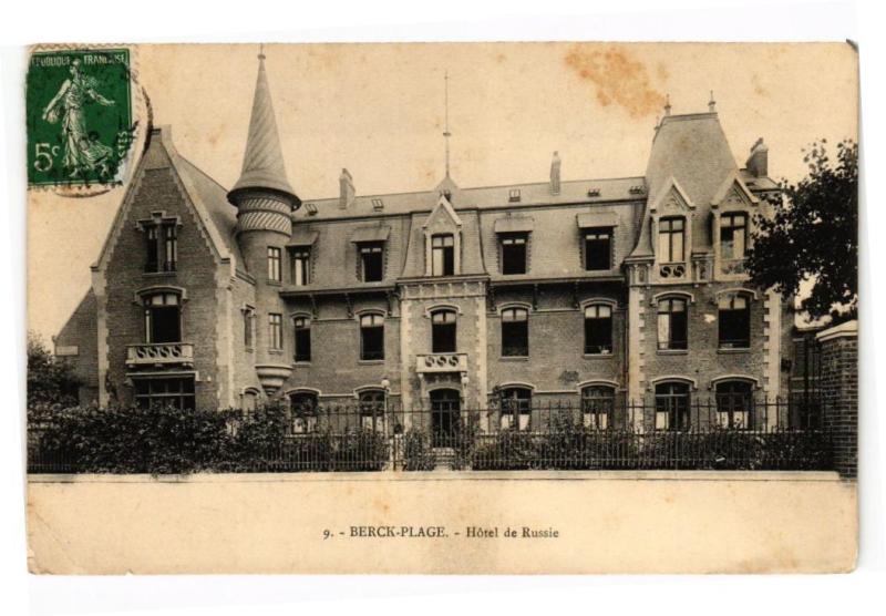 Carte postale ancienne Berck-Plage - Hotel de russie à Berck