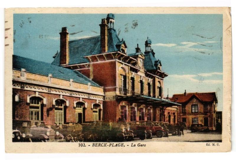 Carte postale ancienne Berck-Plage - La gare à Berck