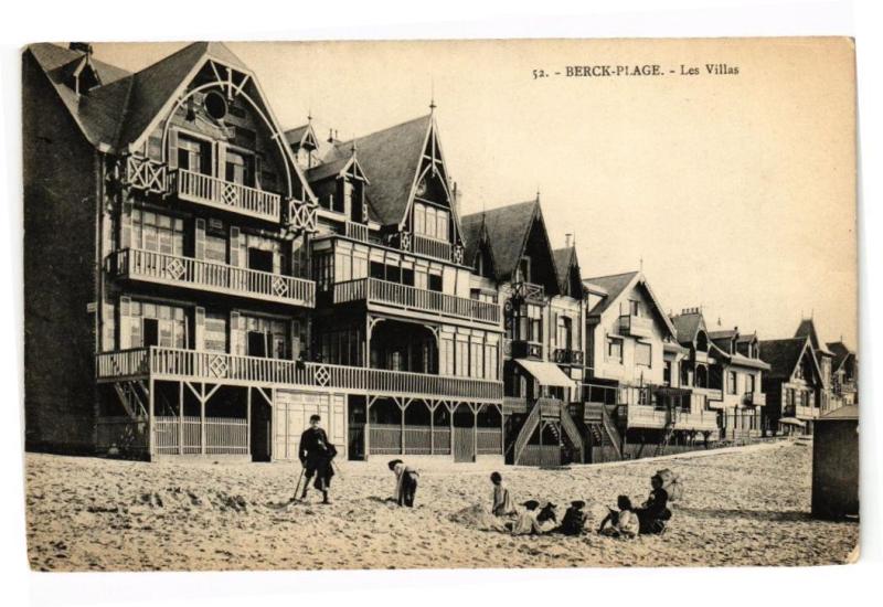 Carte postale ancienne Berck-Plage - Les villas à Berck