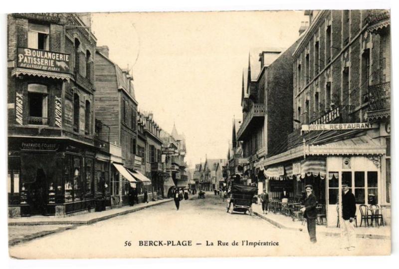 Carte postale ancienne Berck-Plage - La Rue de l'Impératrice à Berck