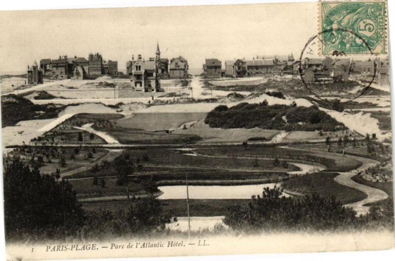 Carte postale ancienne Paris-Plage - Parc de l'Atlantic Hotel