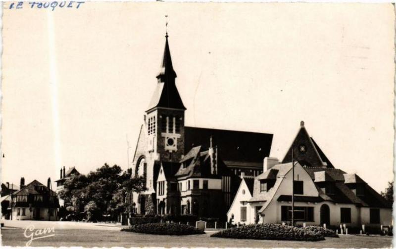 Carte postale ancienne Le Touquet - Eglise Jeanne d'Arc