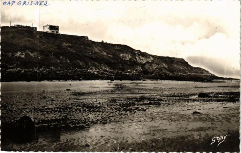 Carte postale ancienne Cap Gris-Nez - Vue du Cap a marée basse