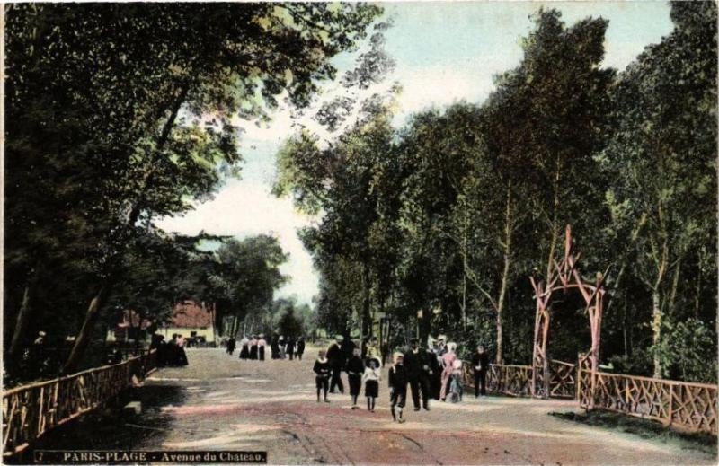 Carte postale ancienne Ed. Aqua 7 Paris-Plage Avenue du Chateau