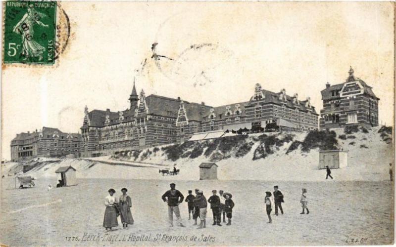 Carte postale ancienne Ed. Aqua 1776 Berck-Plage Hopital Saint-Francois de Sales à Berck