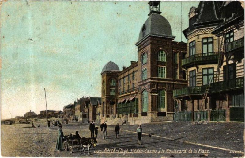 Carte postale ancienne Ed. Aqua 1770 Berck-Plage Eden-Casino et le Boulevard de la Plage à Berck