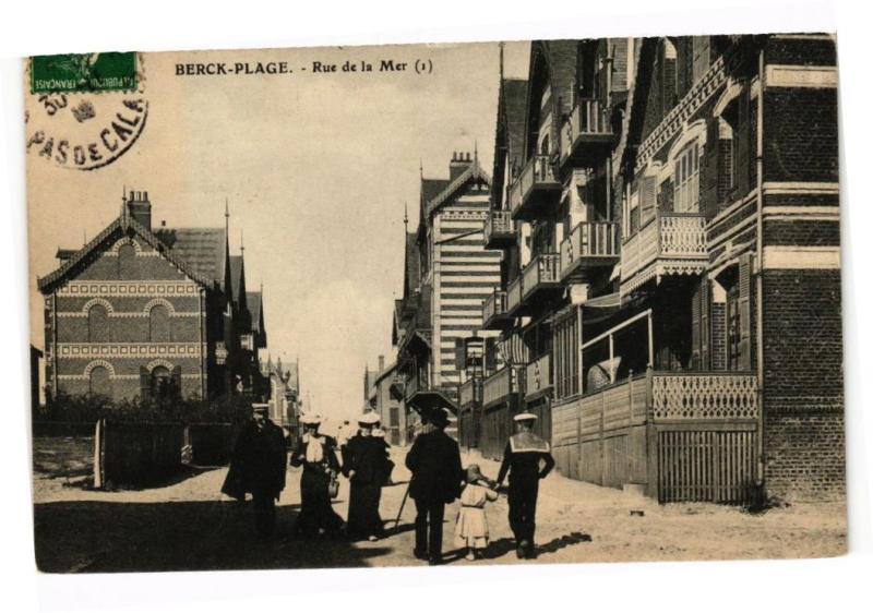 Carte postale ancienne Berck-Plage - Rue de la mer à Berck