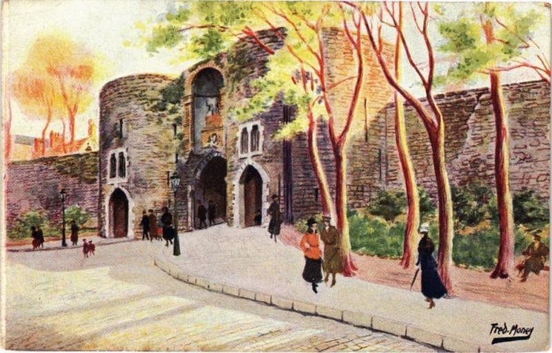 Carte postale ancienne Boulogne-sur-Mer - Porte des Dunes à Boulogne-sur-Mer