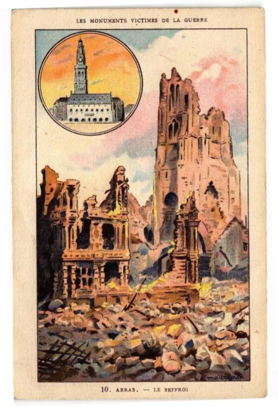 Carte postale ancienne Arras - Le beffroi à Arras