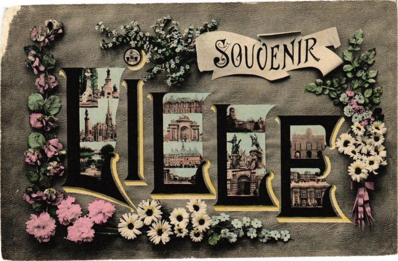 Carte postale ancienne Souvenir de Lille à Lille
