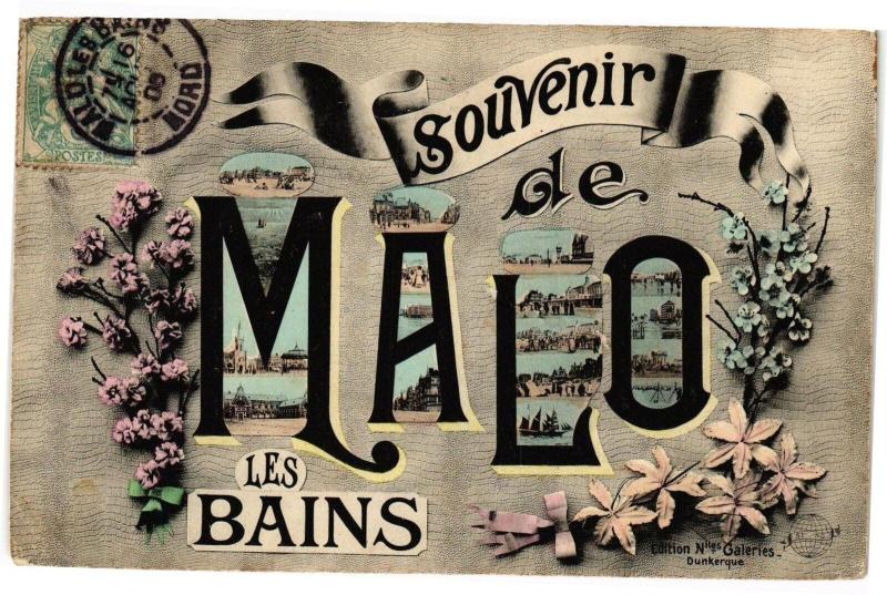 Carte postale ancienne Souvenir de Malo-les-Bains