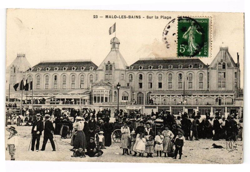 Carte postale ancienne Malo-les-Bains - Sur la Plage