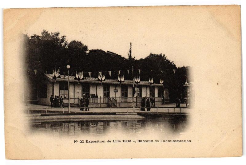 Carte postale ancienne Expo de Lille 1902 - Bureaux de l'Administration à Lille