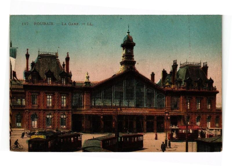 Carte postale ancienne Roubaix - La gare à Roubaix