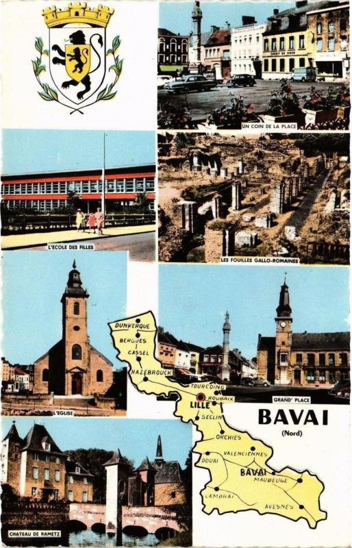 Carte postale ancienne Bavai - Un coin de la Place -