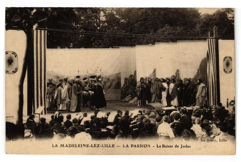 Carte postale ancienne La Madeleine-lez-Lille - La passion - Le baiser de judas à Lille