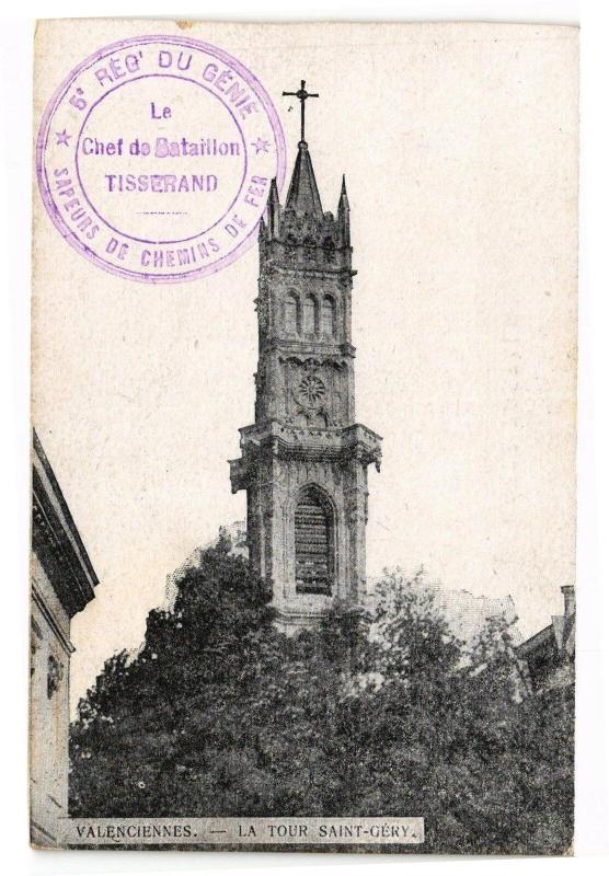 Carte postale ancienne Valenciennes - La tour Saint-gery à Valenciennes