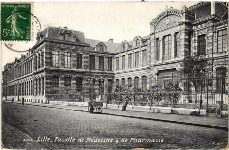 Carte postale ancienne Ed. Aqua 3002 Lille Faculte de Medecine et de Pharmacie à Lille