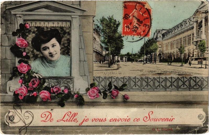 Carte postale ancienne De Ville je vous evoie ce Souvenir