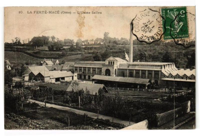 Carte postale ancienne La Ferte Mace - L'Usine Salles à La Ferté Macé