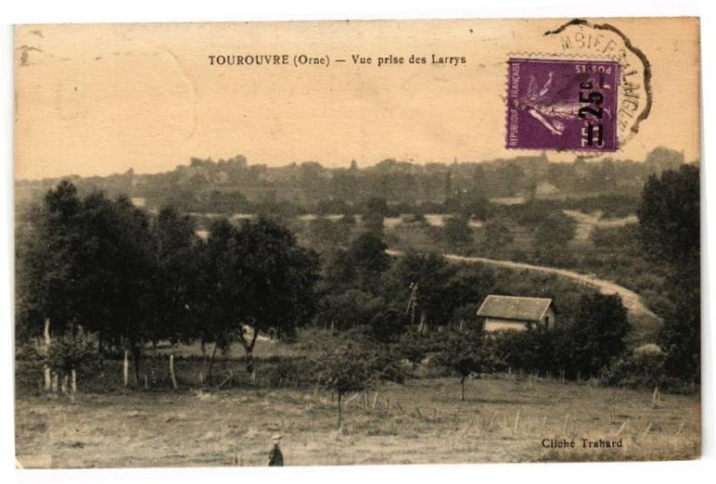 Carte postale ancienne Tourouvre - Vue prise des Larrys