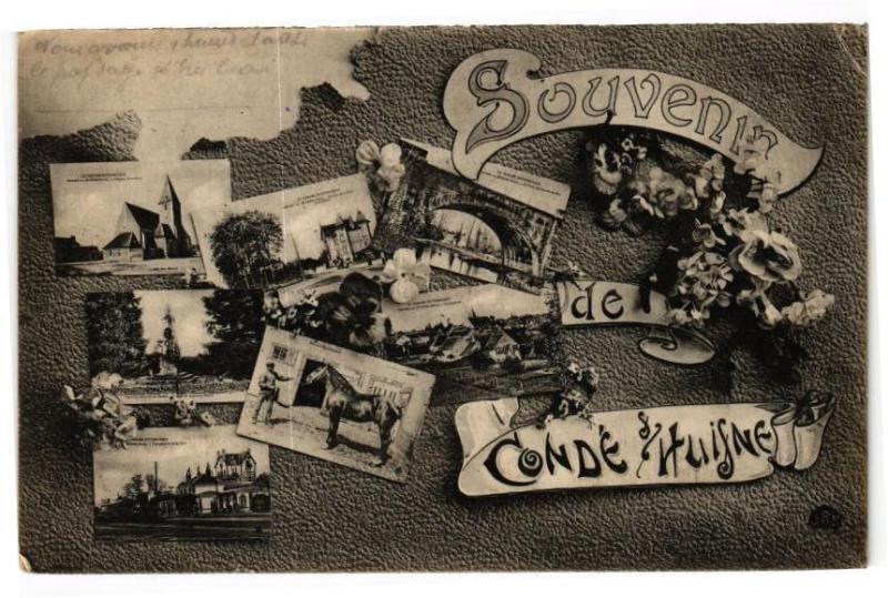Carte postale ancienne Souvenir de Condé Huisne