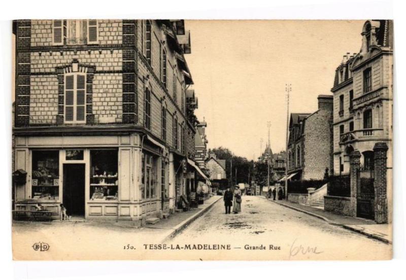 Carte postale ancienne Tesse-la-Madeleine - Grande rue