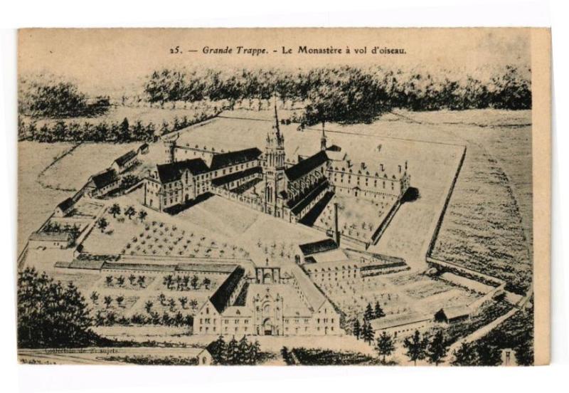 Carte postale ancienne La Grande Trappe - Le Monastére á volt d'Oiseau