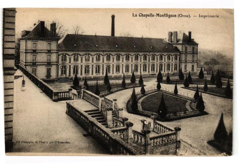Carte postale ancienne La Chapelle Montligeon - Imprimerie à La Chapelle-Montligeon