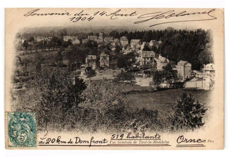Carte postale ancienne Vue generale de Tesse-la-Madeleine