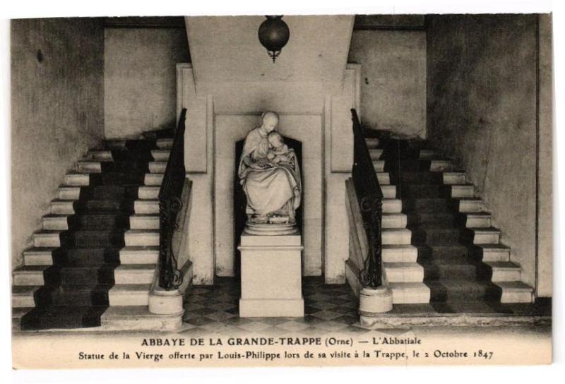 Carte postale ancienne Abbaye de la Grande Trappe - L'abbatiale