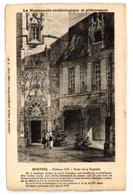 Carte postale ancienne Mortree - Chateau d'O - Porte de la Tourelle à Mortrée