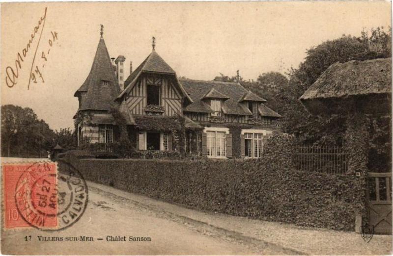 Carte postale ancienne Villers-sur-Mer - Chalet Sanson à Villers-sur-Mer