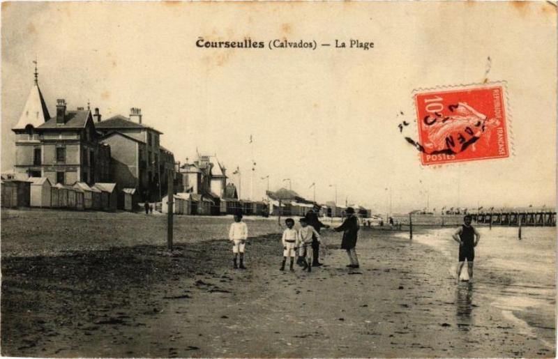 Carte postale ancienne Courseulles - La Plage