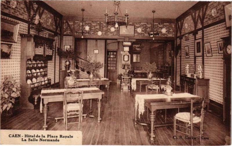 Carte postale ancienne Caen - Hotel de la Place à Caen