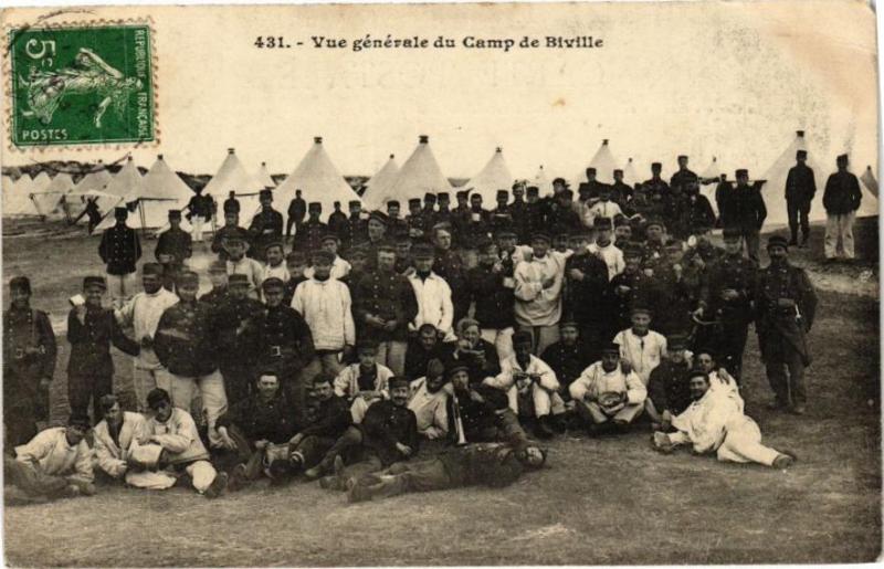 Carte postale ancienne Vue générale du Camp de Biville