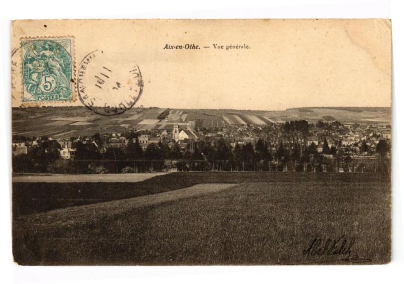 Carte postale ancienne Aix-en-Othe - Vue générale