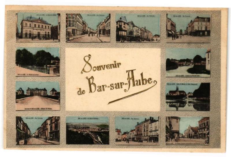 Carte postale ancienne Souvenir de Bar-sur-Aube à Bar-sur-Aube