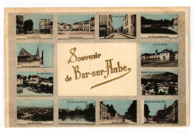Carte postale ancienne Souvenir de Bar-sur-Aube à Bar-sur-Aube
