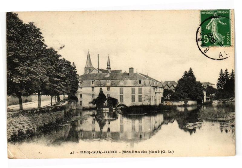 Carte postale ancienne Bar-sur-Aube - Moulin du haut à Bar-sur-Aube