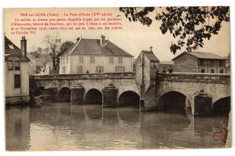 Carte postale ancienne Bar-sur-Aube - Le pont aube à Bar-sur-Aube