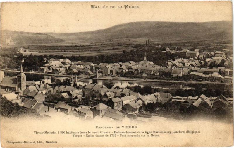 Carte postale ancienne Panorama de Vireux - Vireux-Molhain à Vireux-Molhain