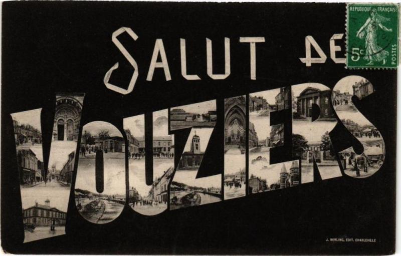 Carte postale ancienne Salut de Vouziers à Vouziers