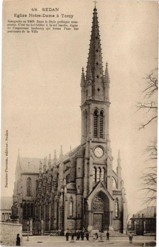 Carte postale ancienne Sedan - Eglise Notre-Dame a Torcy à Sedan
