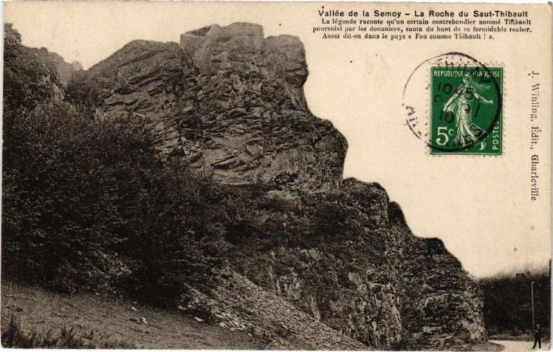 Carte postale ancienne Vallée de la Semoy - La Roche du Saut-Thibault