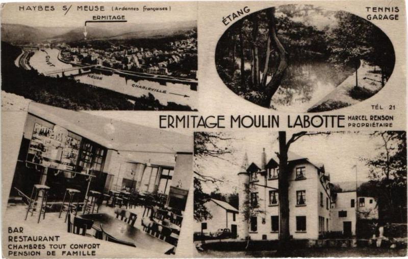 Carte postale ancienne Ermitage Moulin Labotte - Marcel Renson Propriétaire
