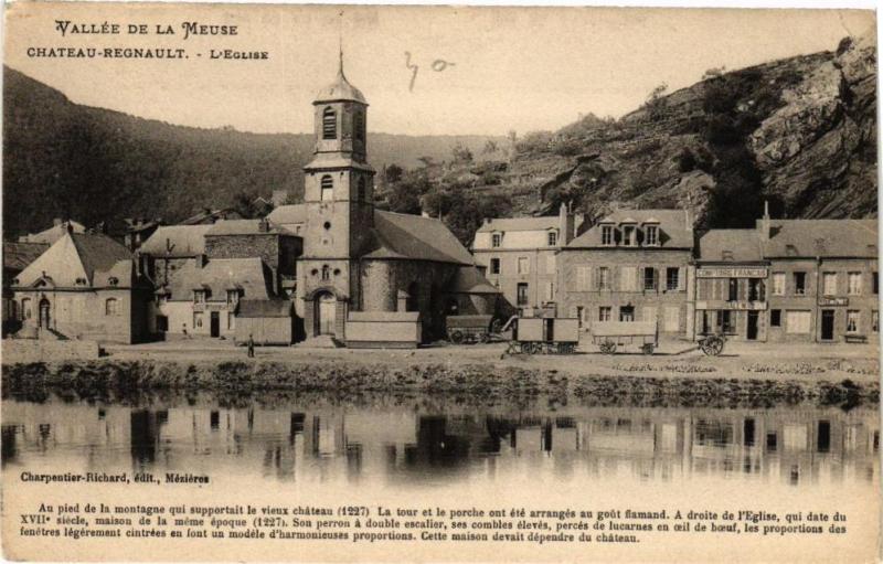 Carte postale ancienne Vallée de la Meuse - Chateau-Regnaut-L'Eglise - Au pied montagne...(224520)