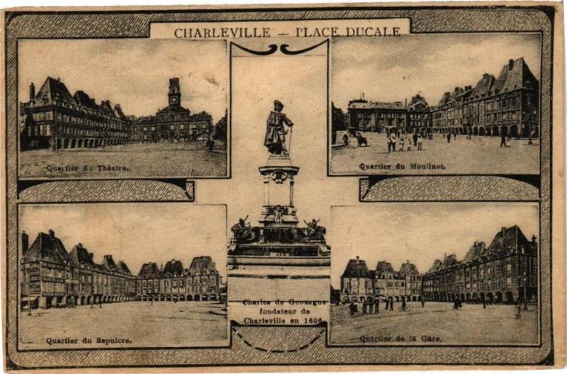 Carte postale ancienne Charleville - Place Ducale